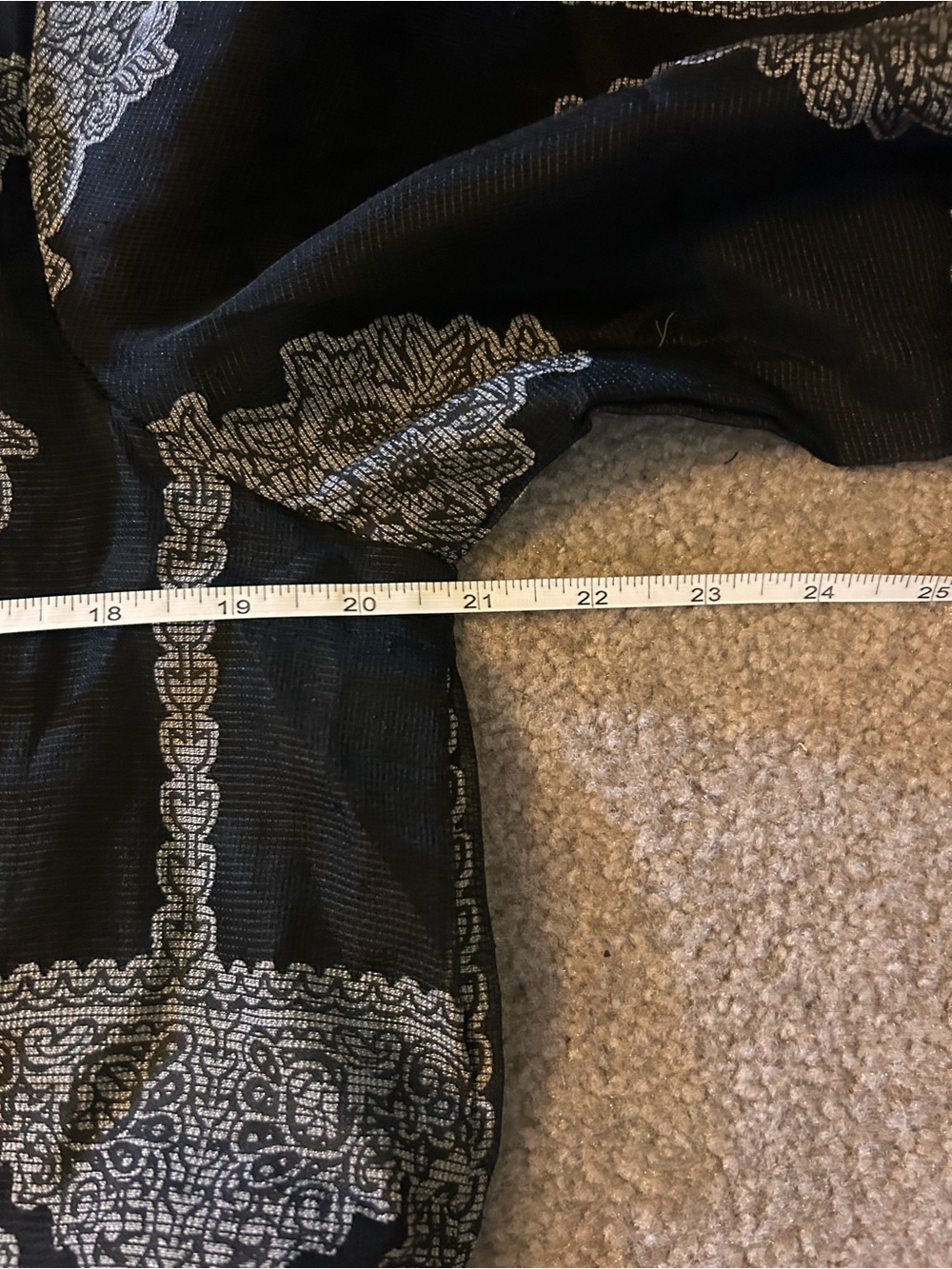 Almirah Black Tunic with Silver Lace Embroidery - Picture 6 of 8